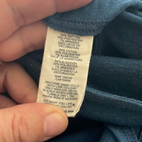 Life is Good Embroidered Skirt XSmall Stretch Blue Pocket - Picture 7 of 7